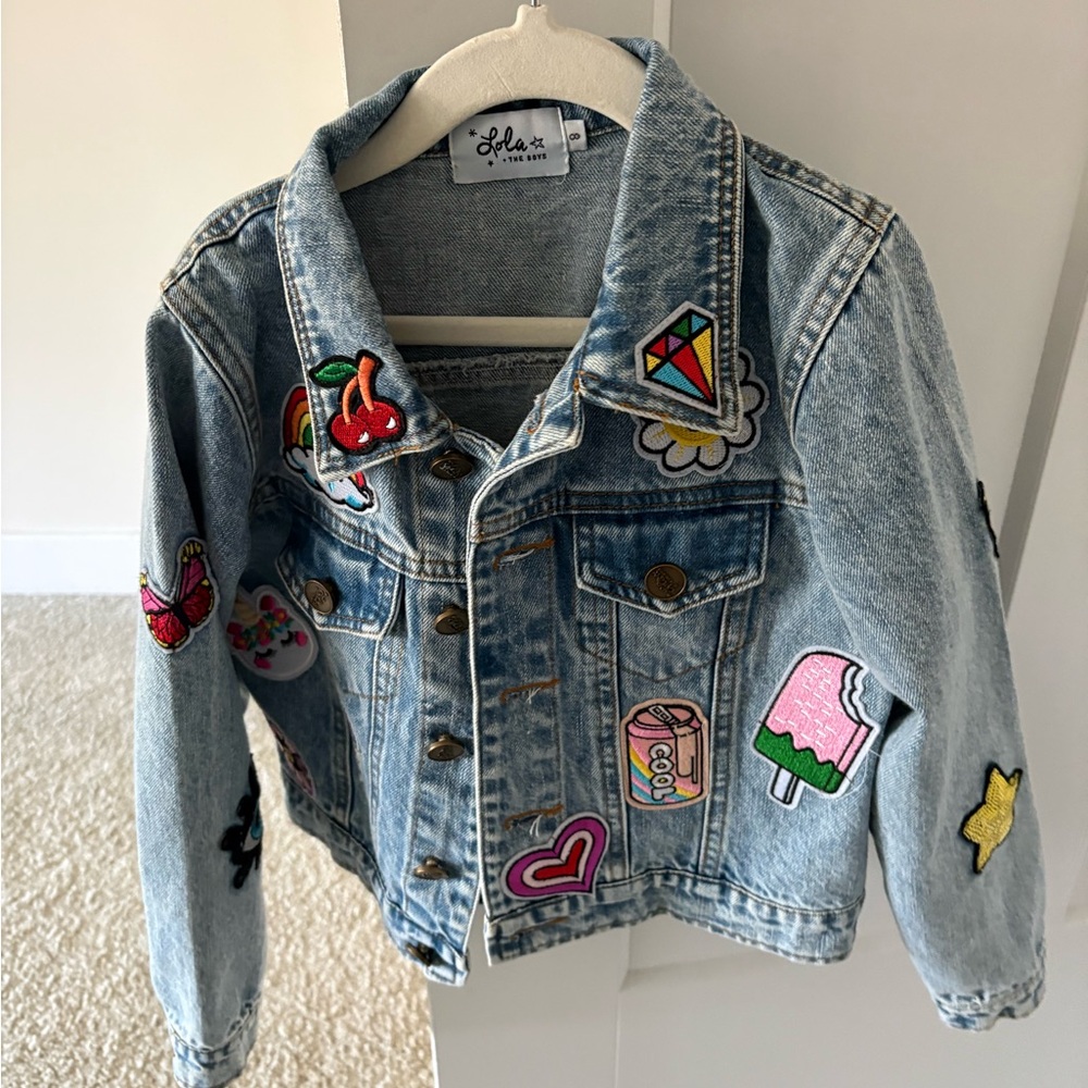 Lola + The Boys All About the Patch Crop Denim Jacket